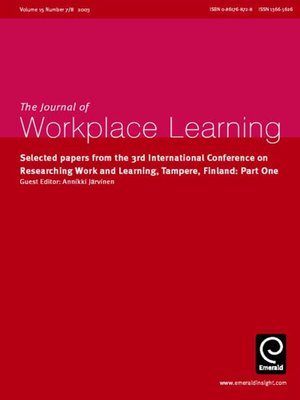 cover image of Journal of Workplace Learning, Volume 15, Issue 7 & 8